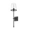 Z-Lite Callista 1 Light Wall Sconce, Matte Black & Clear 3032-1S-MB - alternate 2